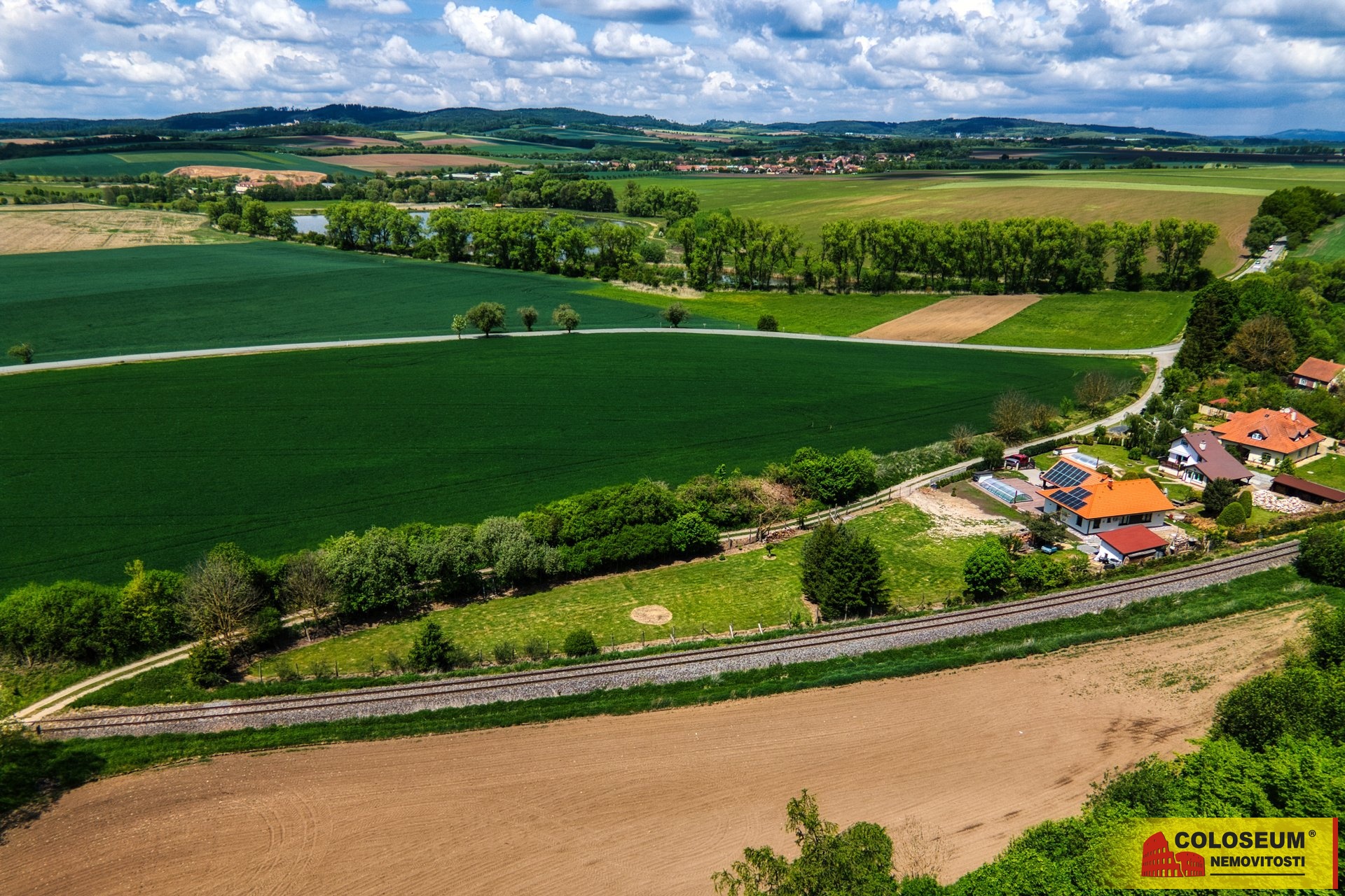 Pohled z dronu – Sudice u Boskovic – prodej pozemk