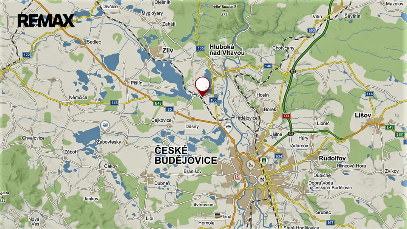 Poloha vzhledem ke krajskému městu.