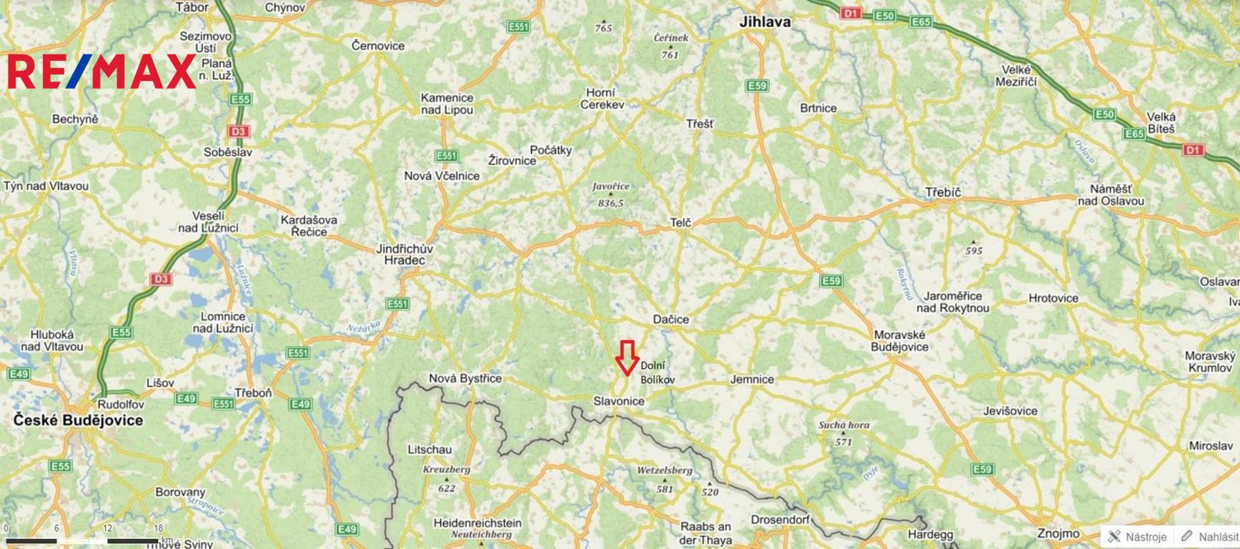 lokace obce Dolní Bolíkov