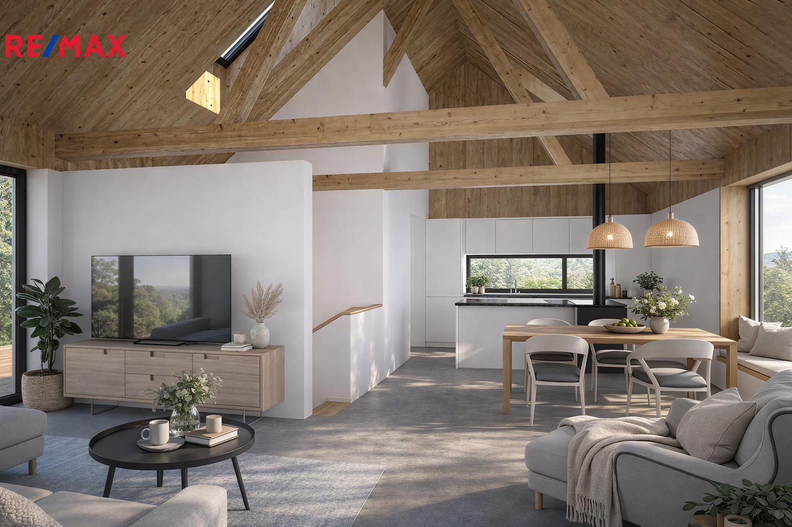 vizualizace interiéru - obytný prostor