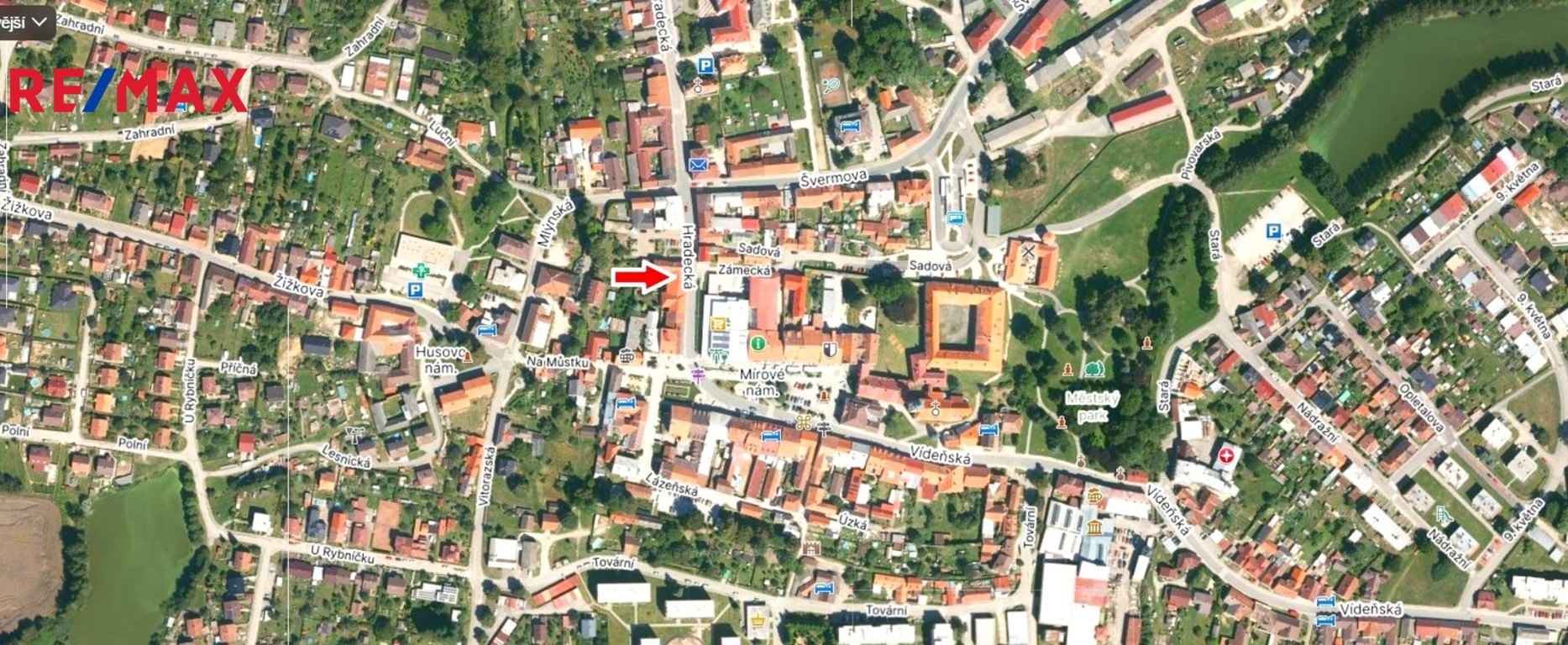 lokace domu ve městě