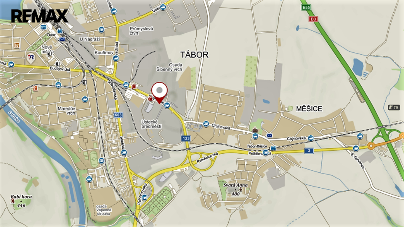 Poloha vzhledem k D3.