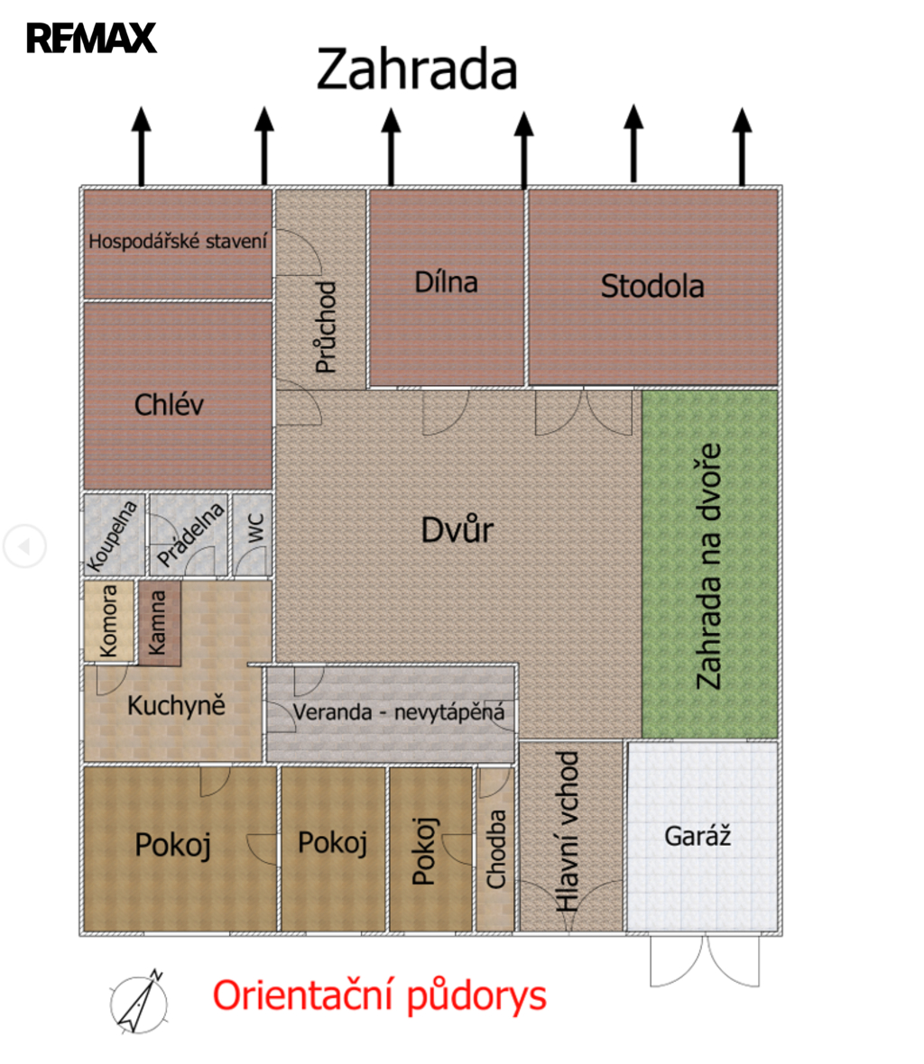 Orientační půdorys.