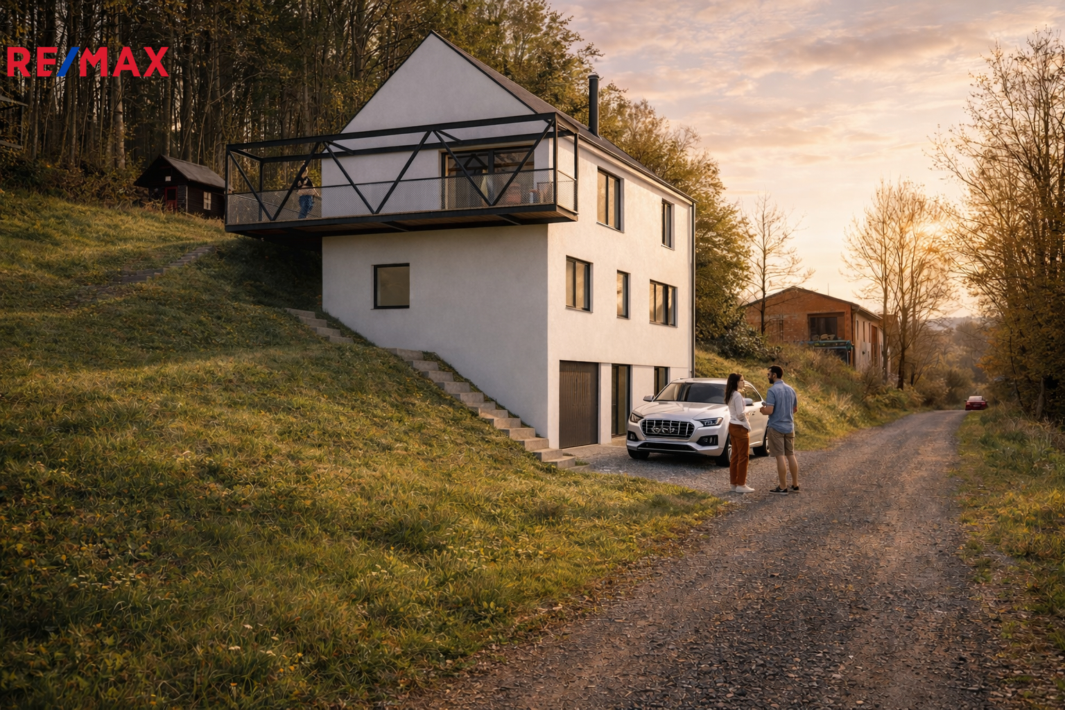 vizualizace exteriéru - západ