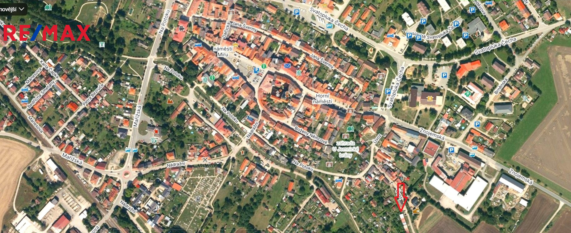 lokace garáže ve městě