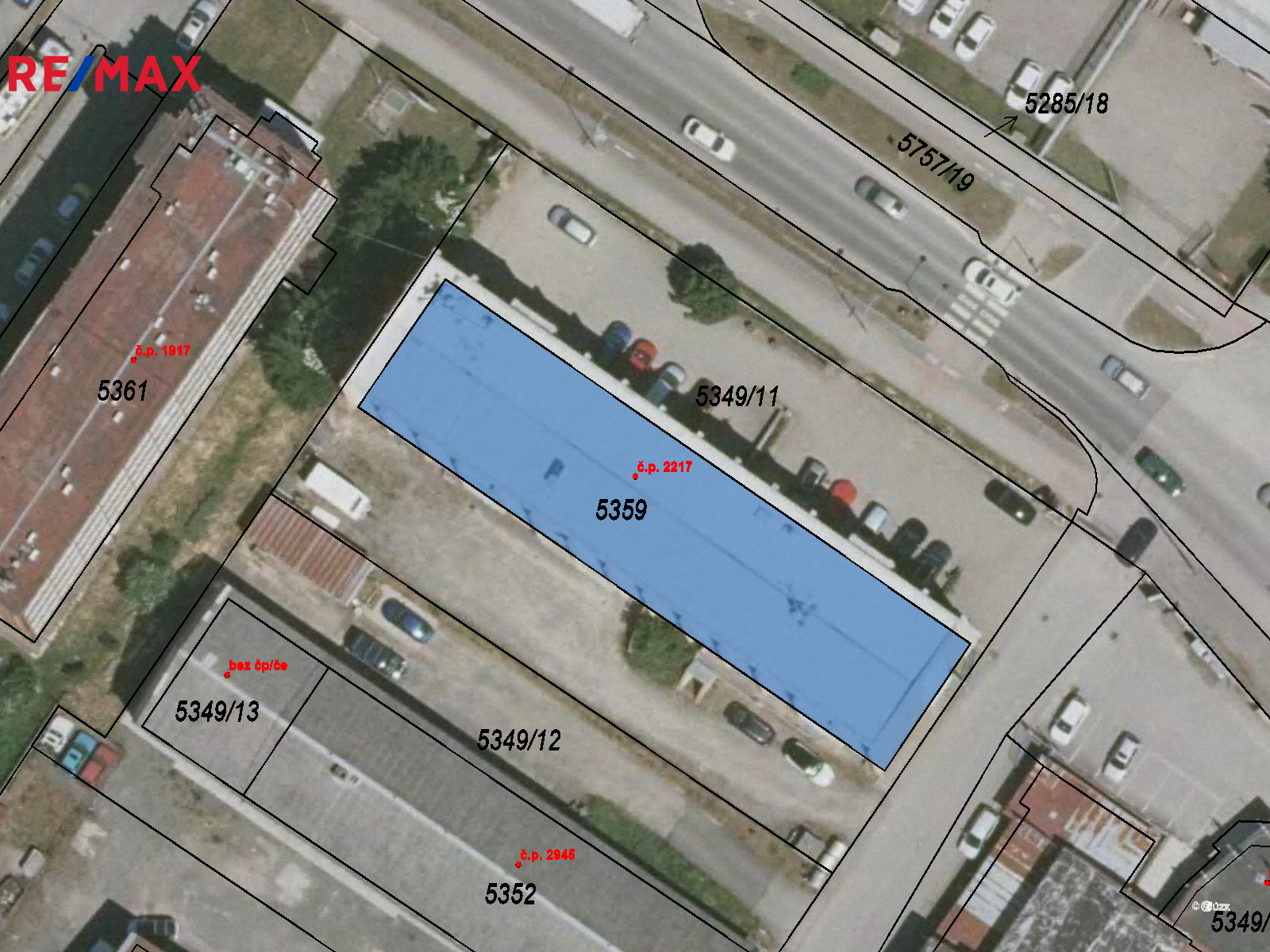 Katastrální mapa.