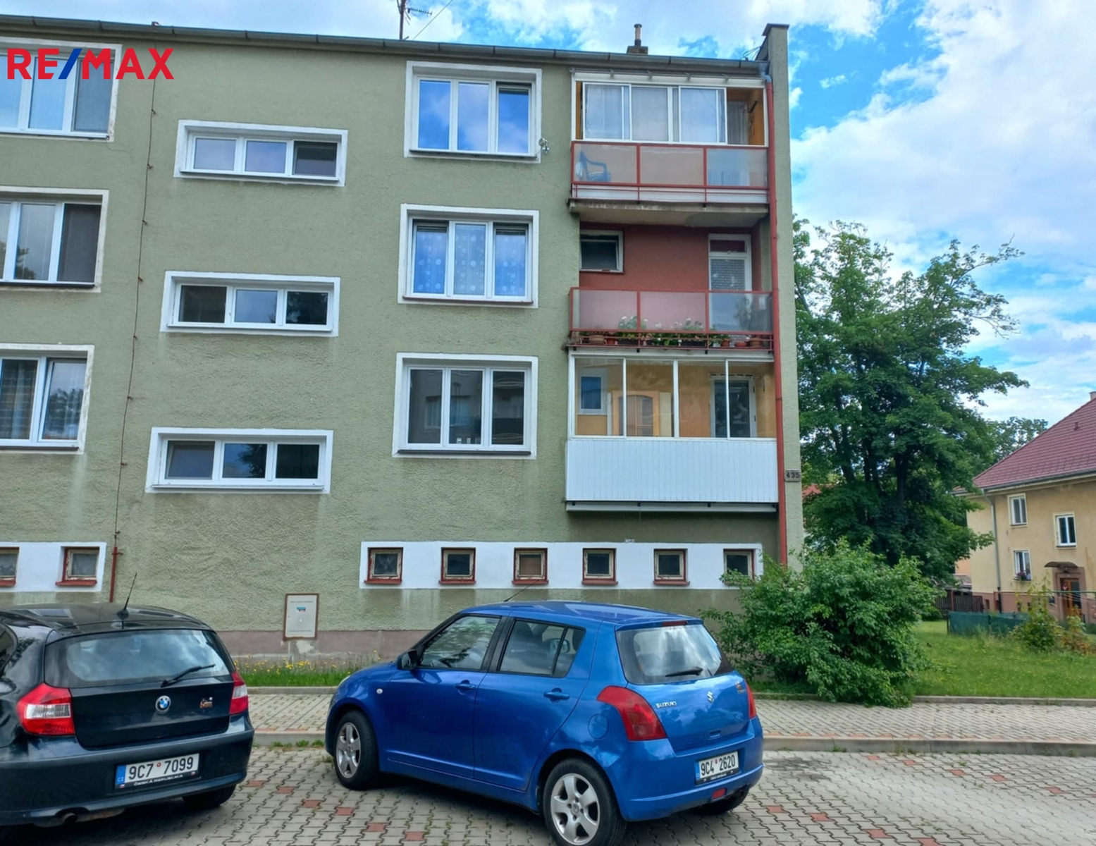 Umístění bytu v 1. patře.