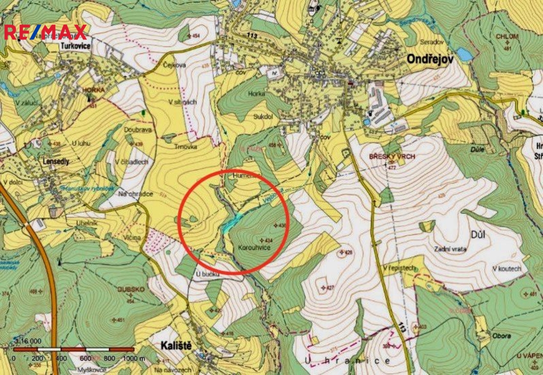 Velký pozemek s projektem na rybník