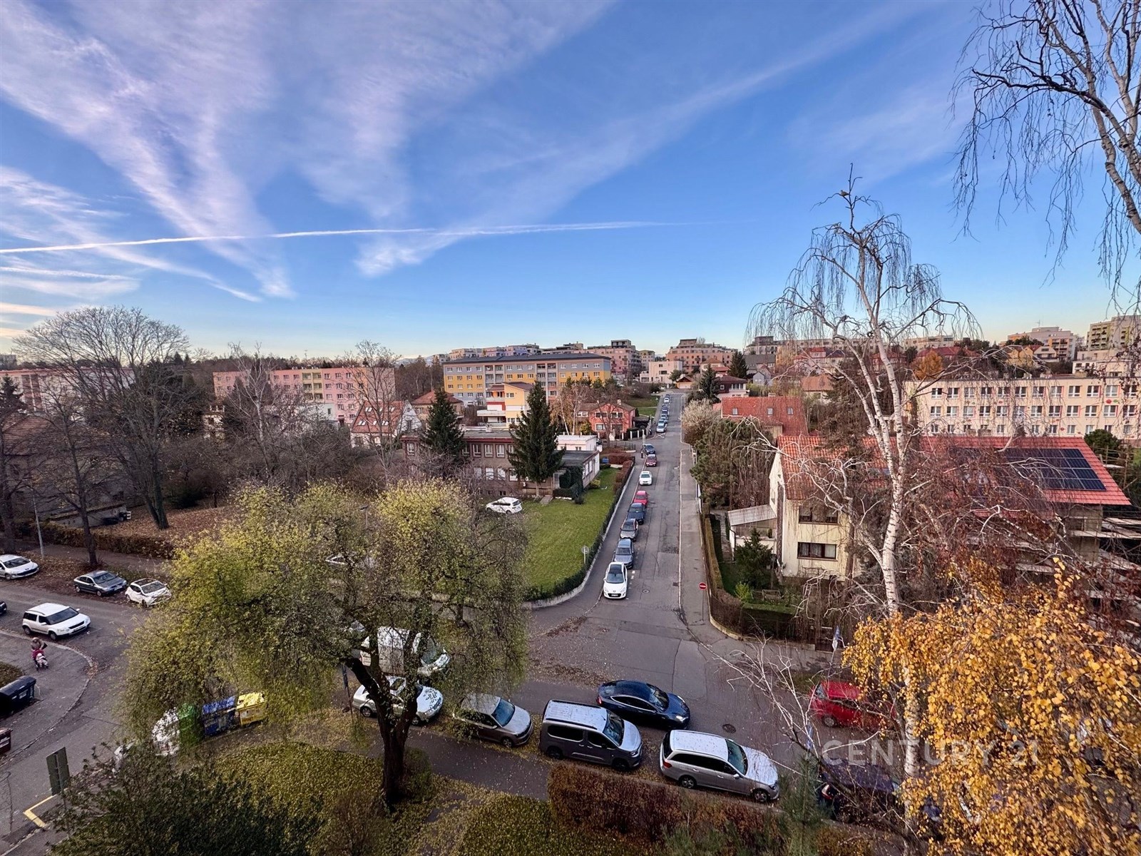 výhled z okna pokoje