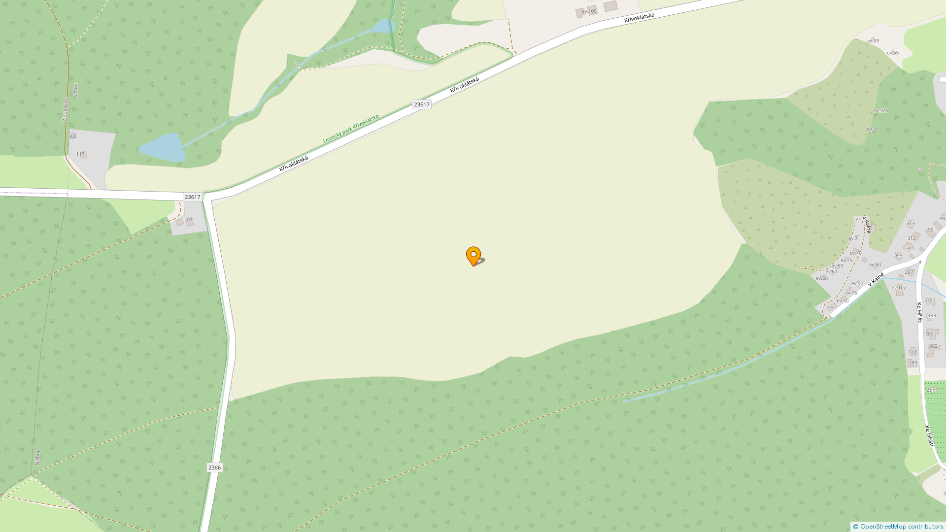 Mapa umístění nemovitosti.