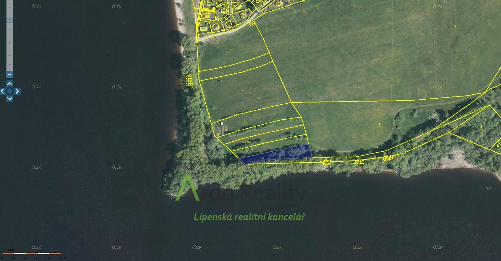 Mapa z katastru