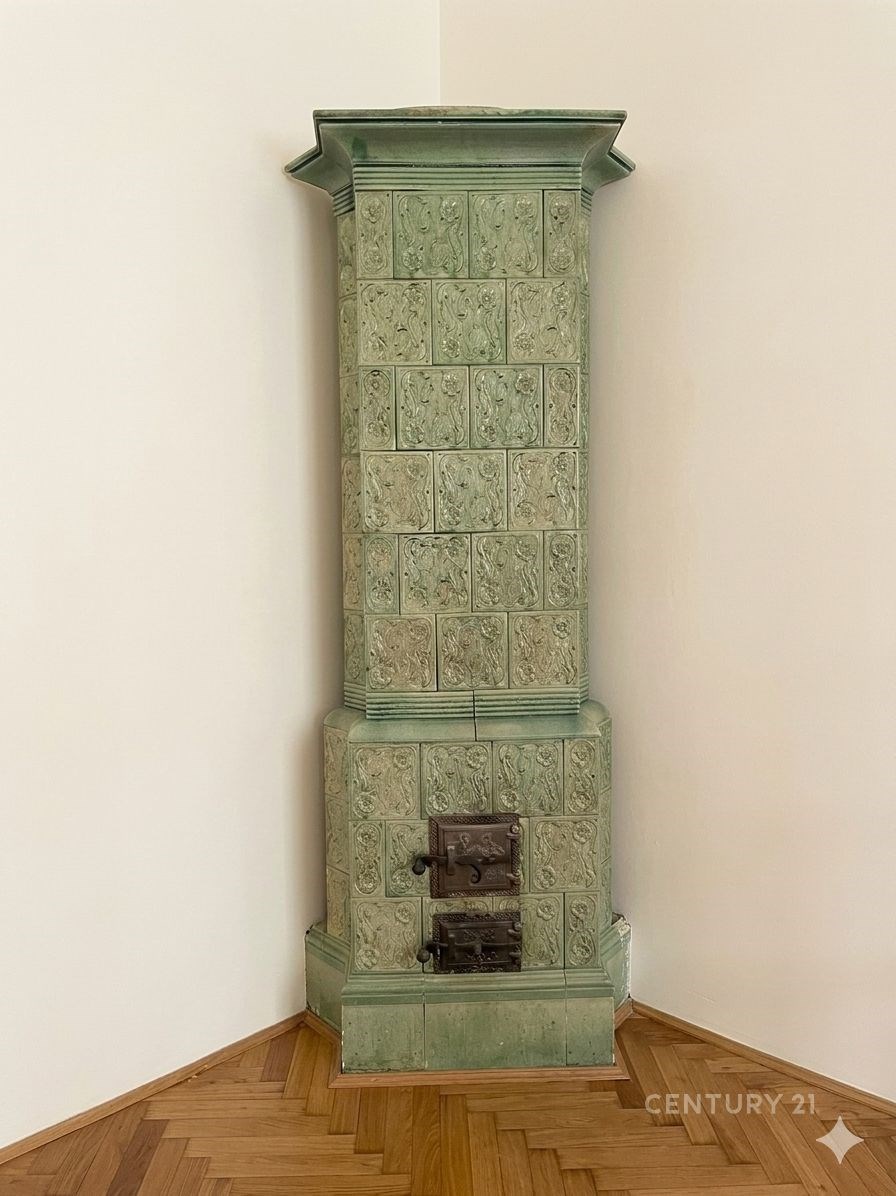 kachlová kamna v pokoji  III