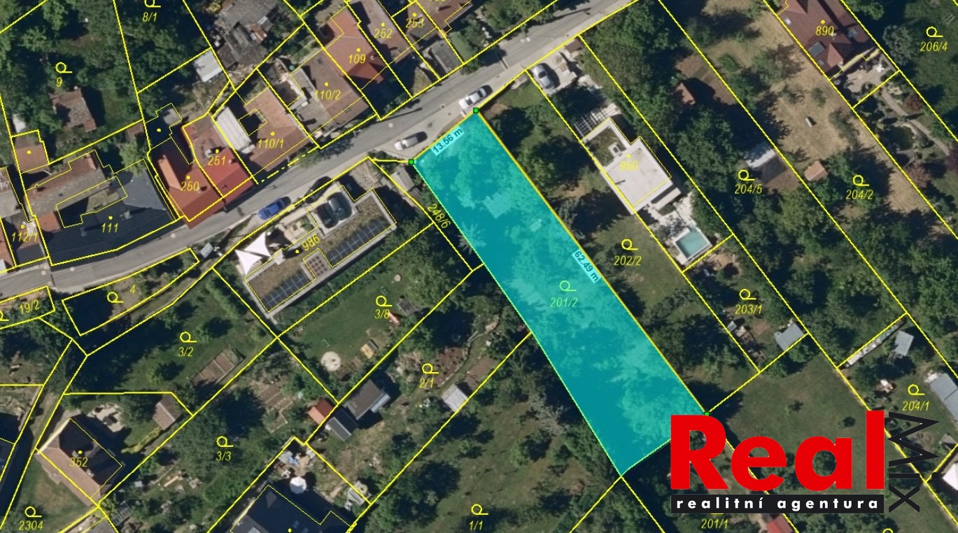 snímek z KM - pozemek Luleč