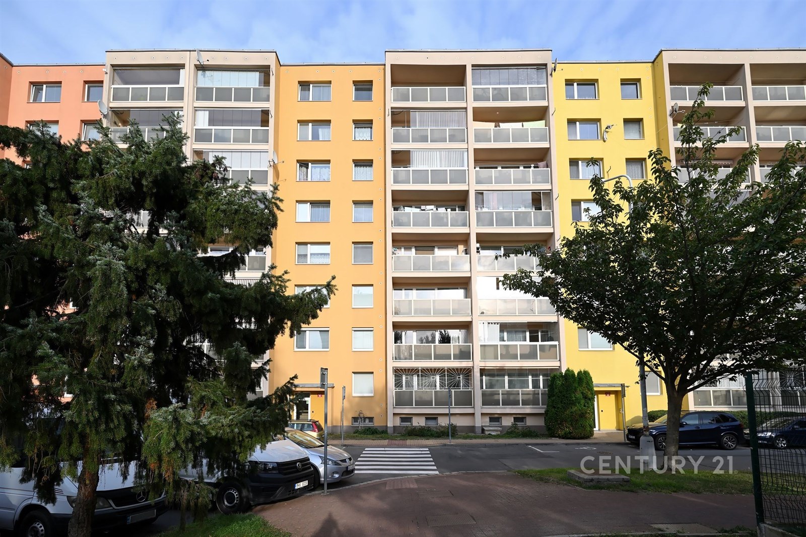 Well-maintained building exterior