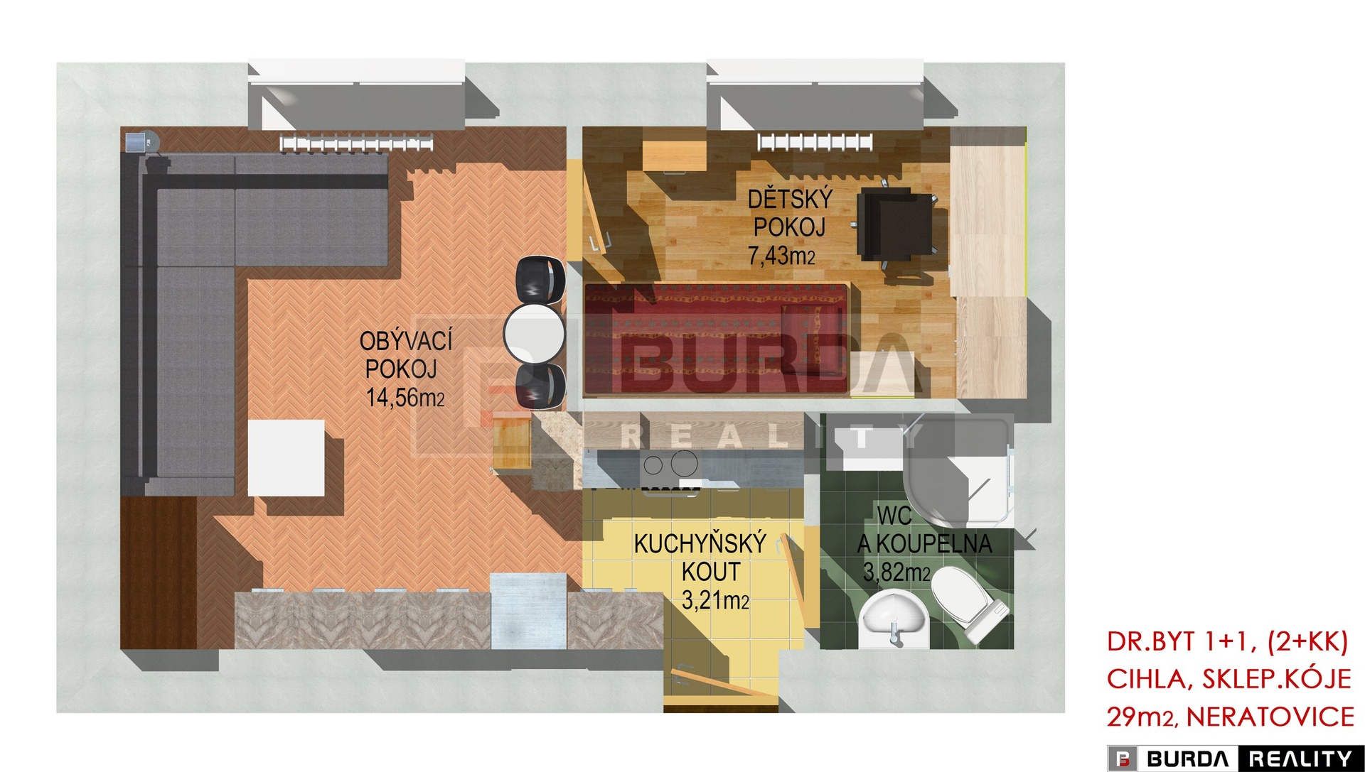Byt 1+1 Nera - HORNPOHL-270-135-70