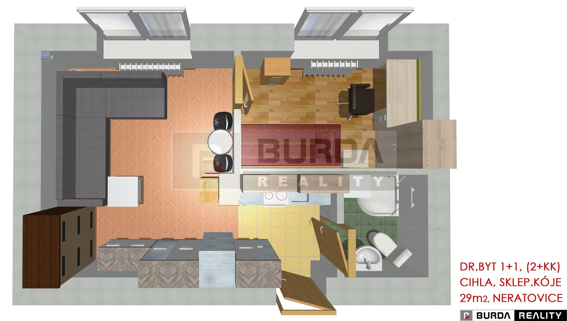 Byt 1+1 Nera - PERSP 8850-1000-100-270-90-00-90-00