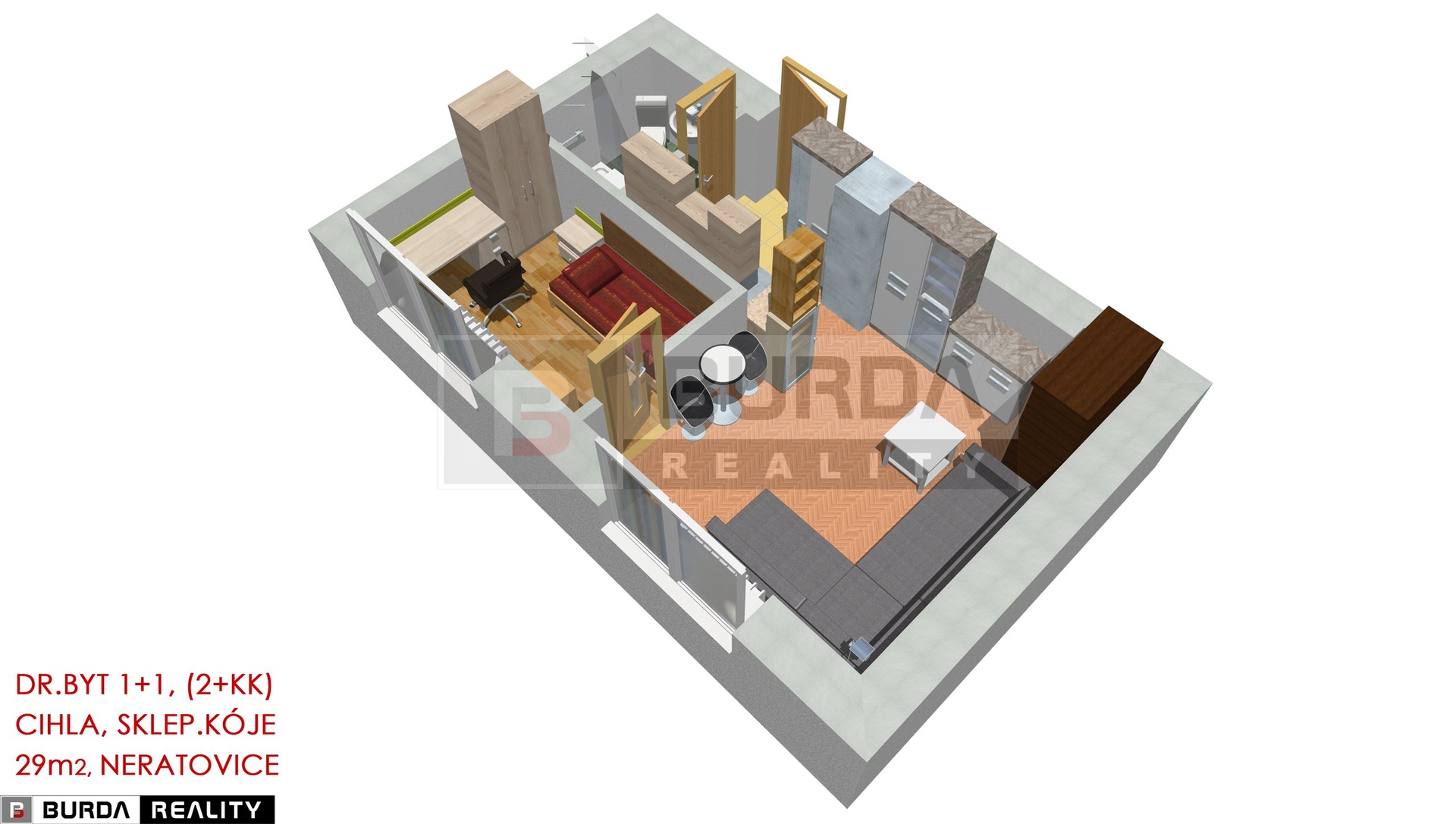 Byt 1+1 Nera - PERSP 9900-00-6300-135-90-00-70-135