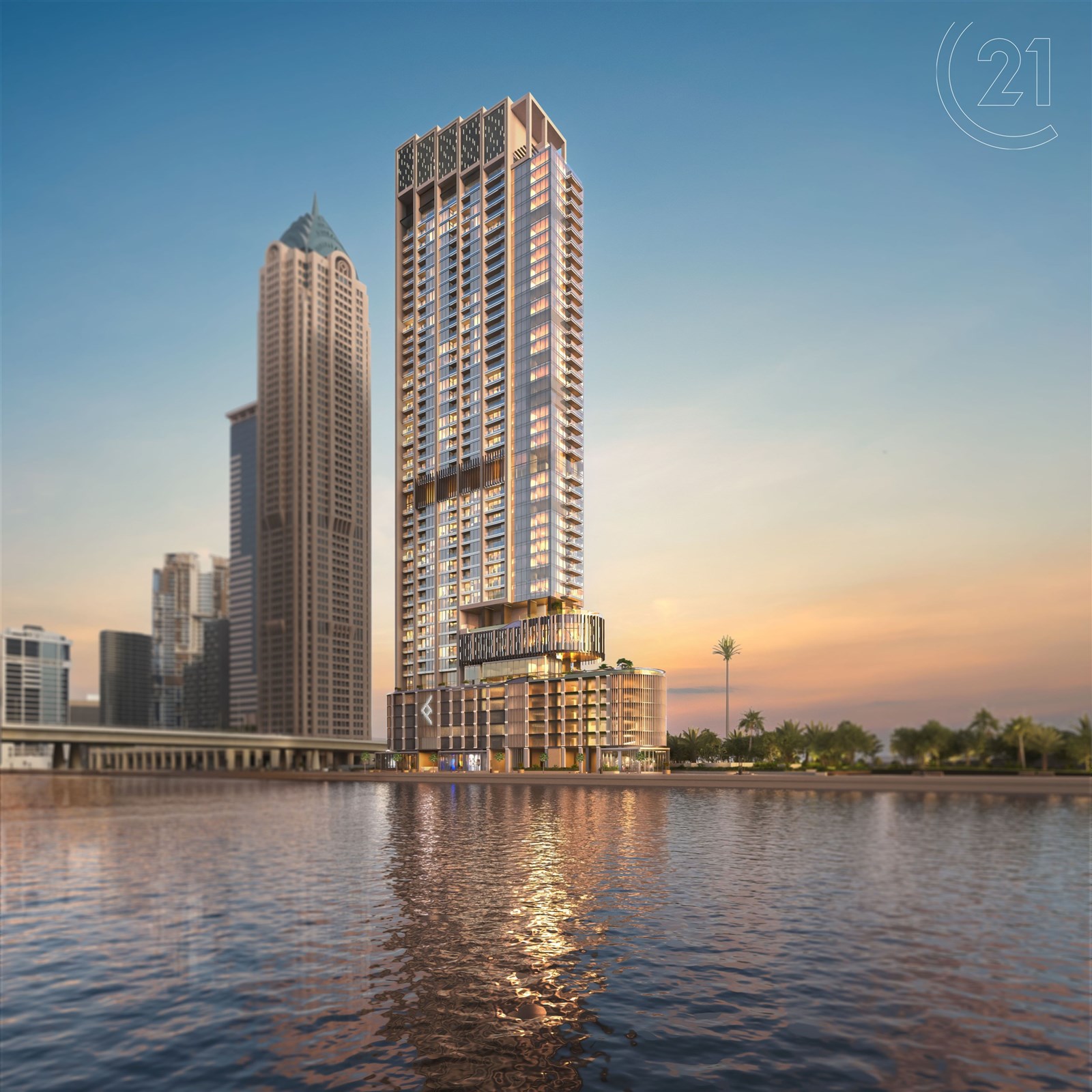 One River Point - canal side view