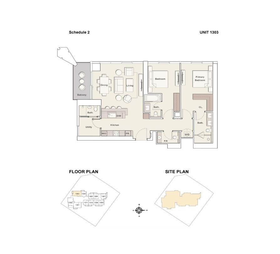 The Highgrove - floor plan_unit 1303