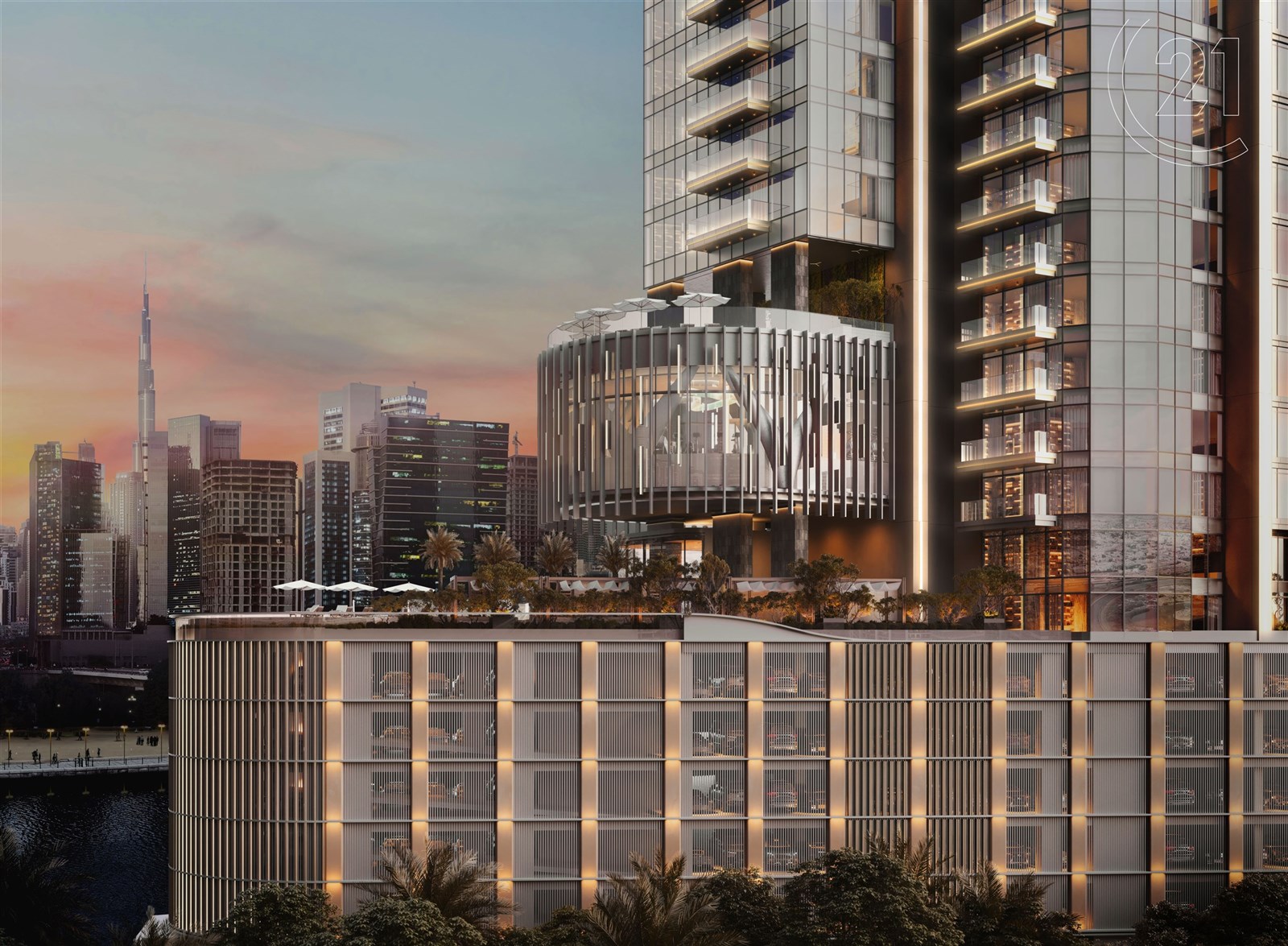 One River Point - podium