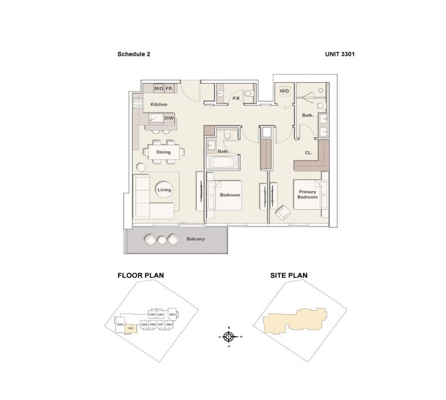 The Highgrove - floor plan_unit 3301