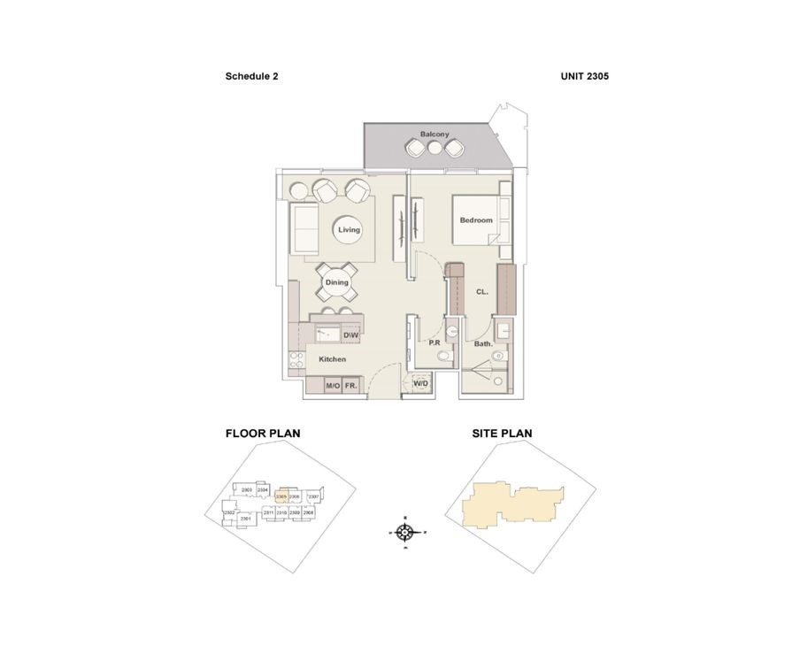 The Highgrove - floor plan_unit 2305