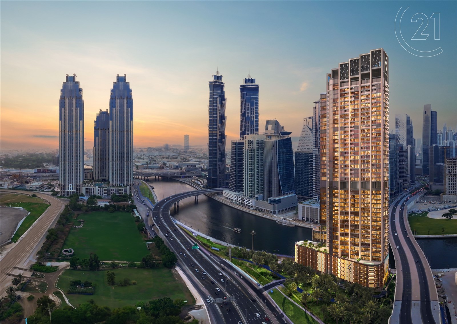 One River Point - aeral view