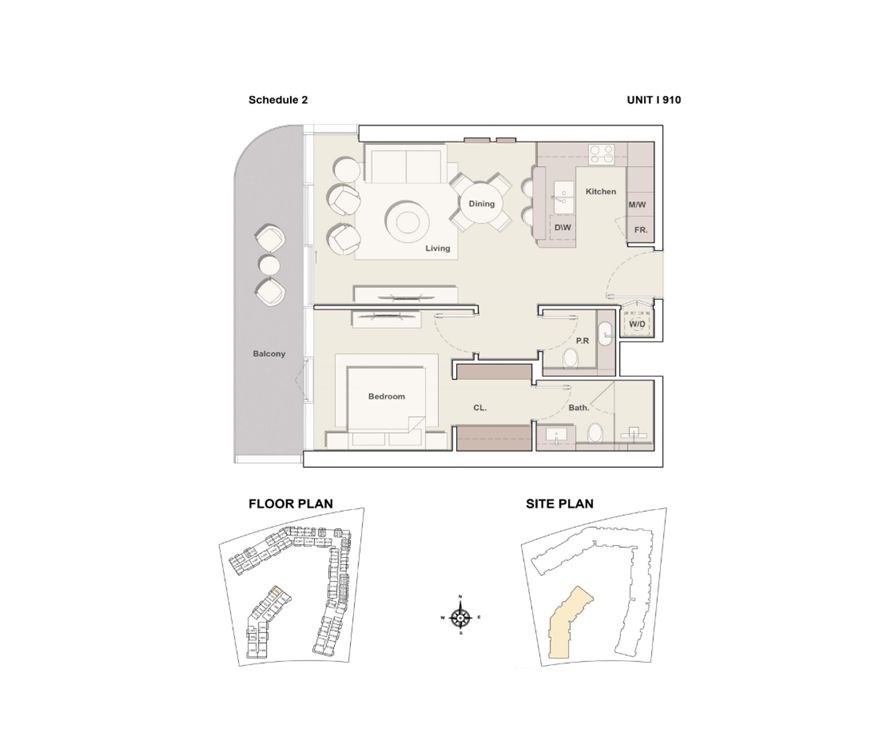 Costa Mare - Floor plan unit I910