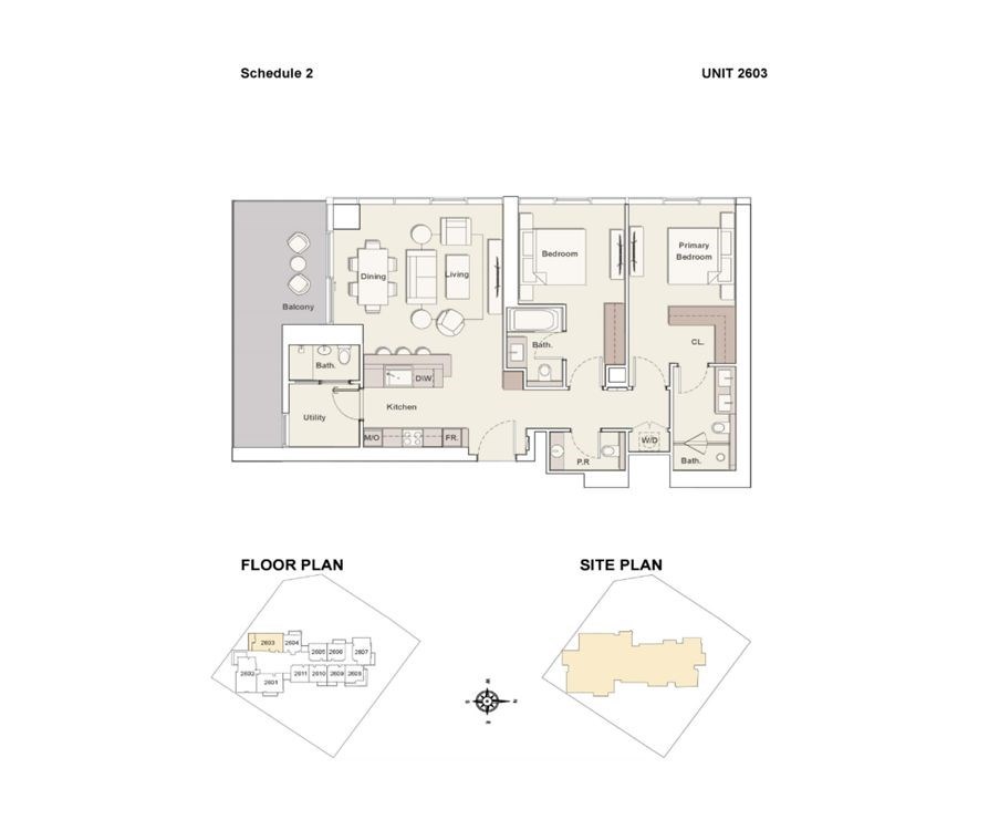 The Highgrove - floor plan_unit 2603
