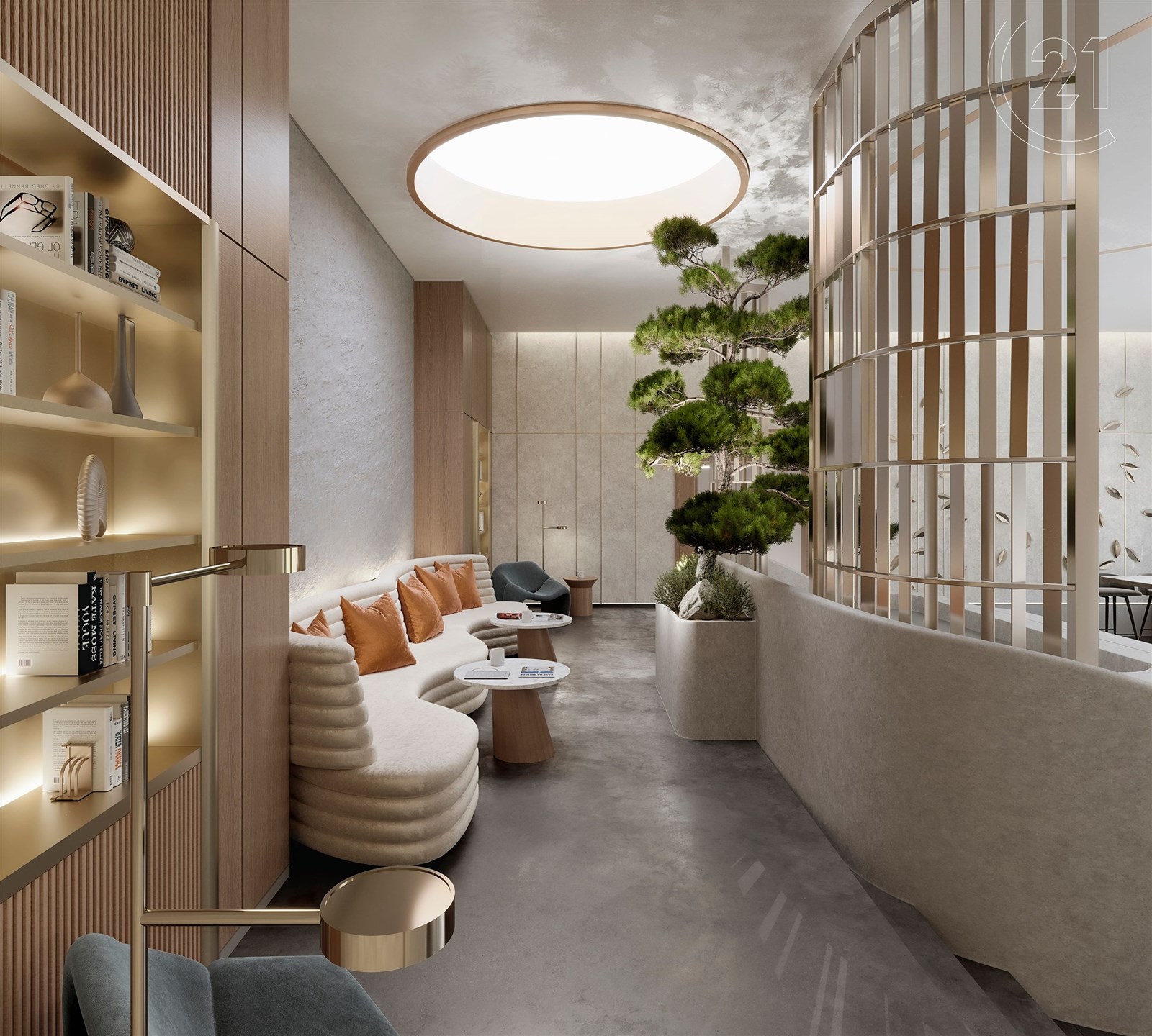 The Crestmark - library lounge