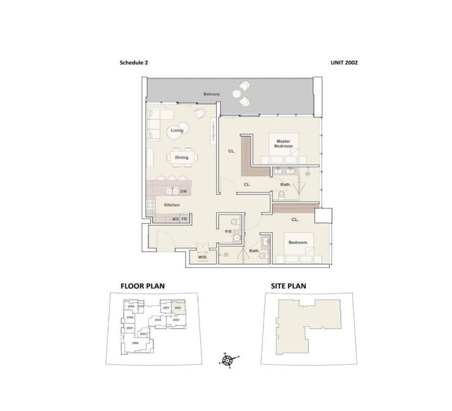 The Crestmark - floor plan unit 2002