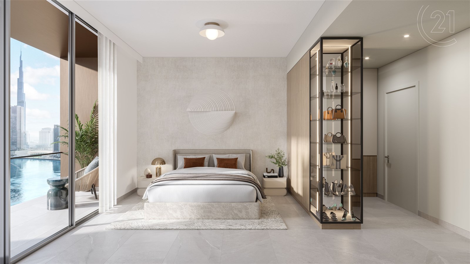 One River Point - typical bedroom
