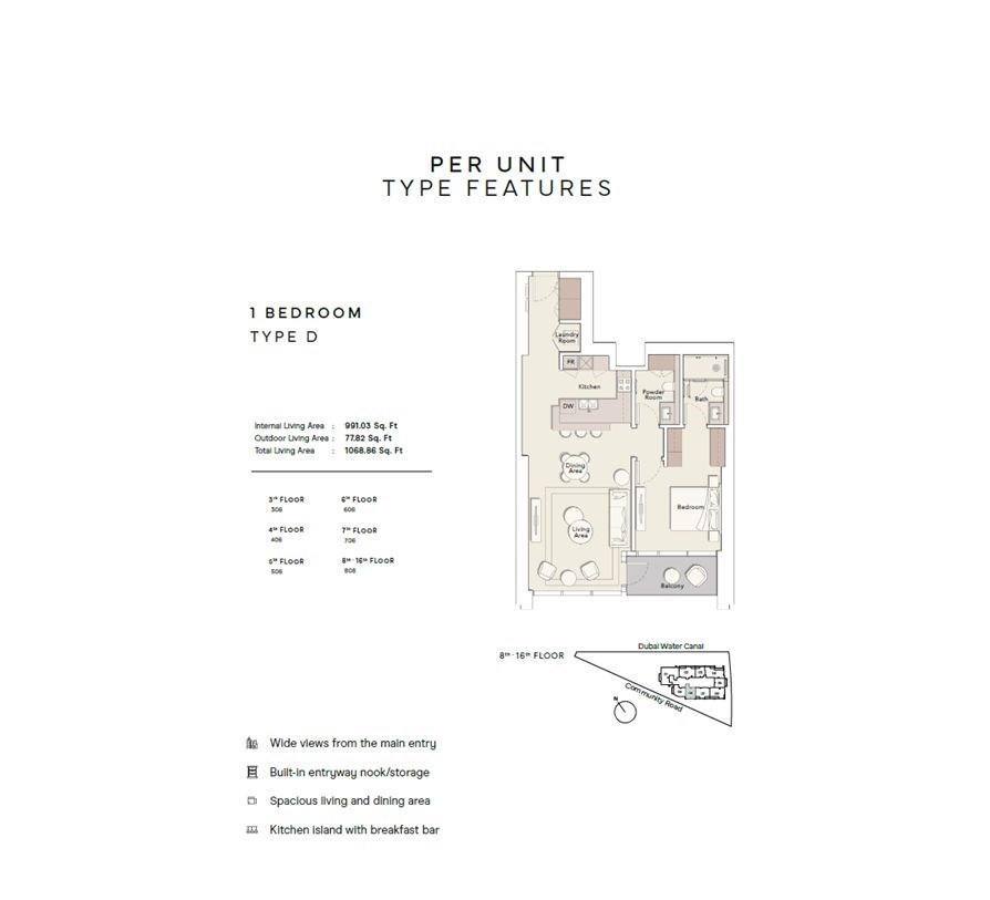 One River Point - floor plan unit 808