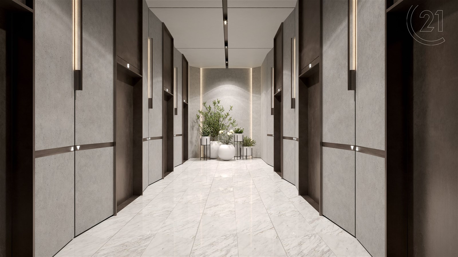 One River Point - lift lobby
