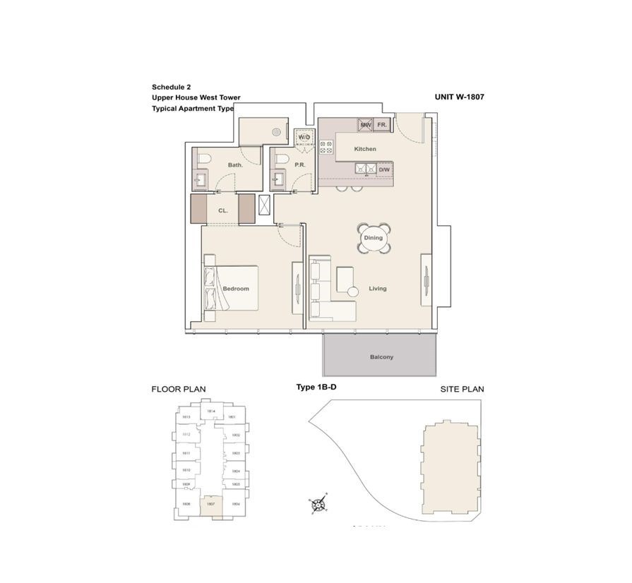 UH - floor plan unit 1807