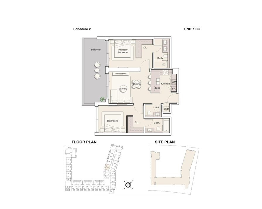 Playa del Sol - floor plan unit 1005