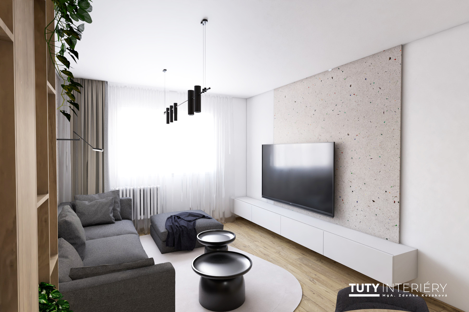 vizualizace obývací pokoj 1