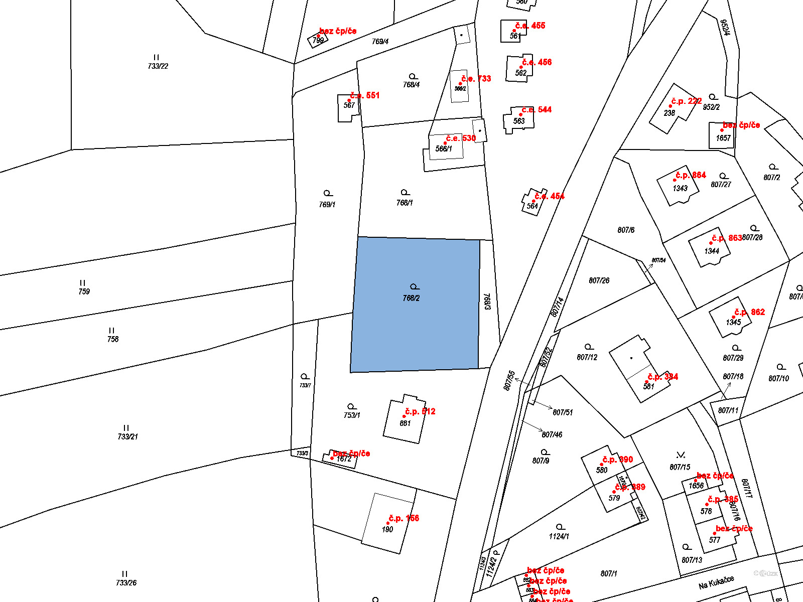 katastrální mapa