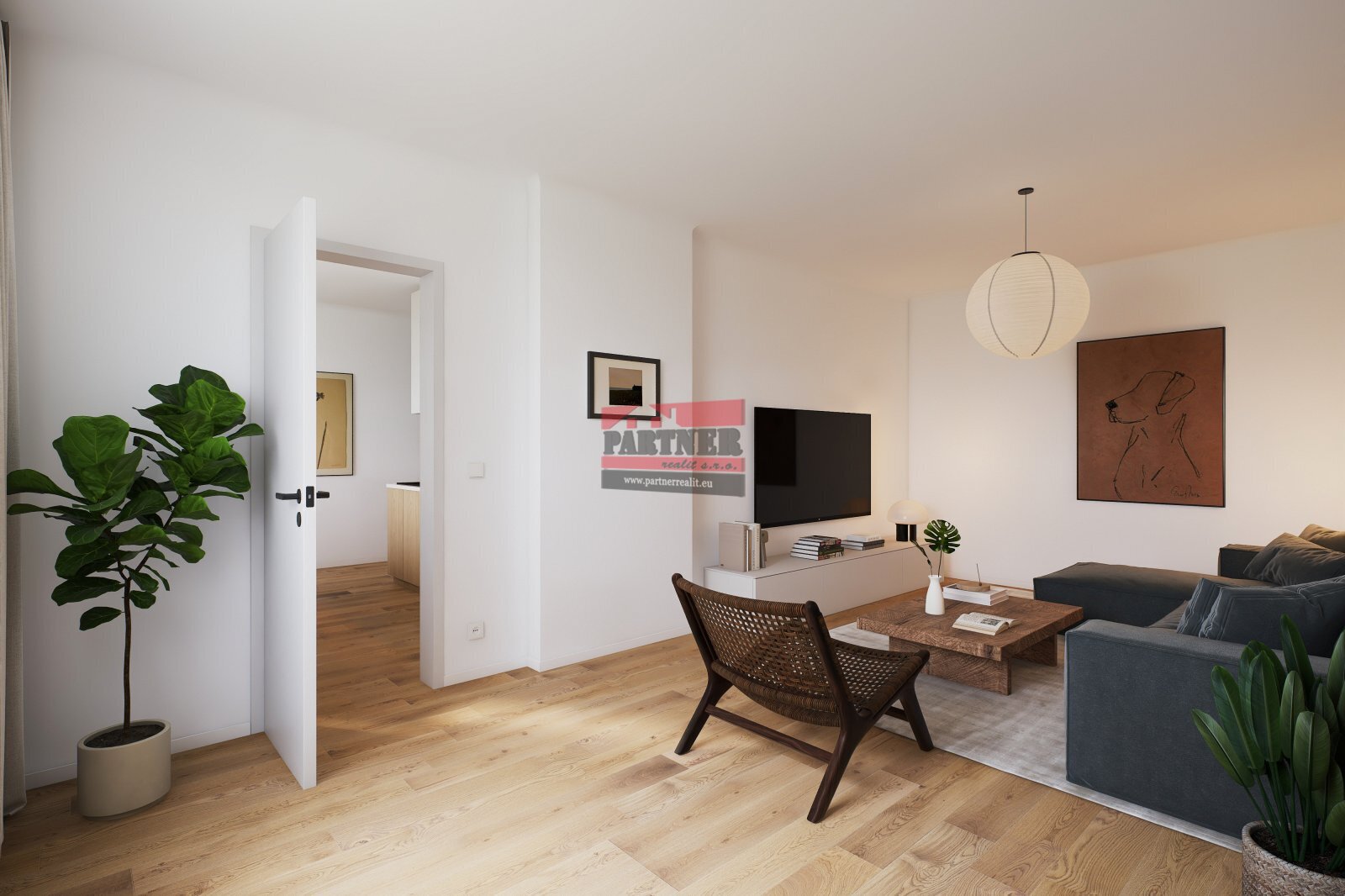 vizualizace - obývací pokoj