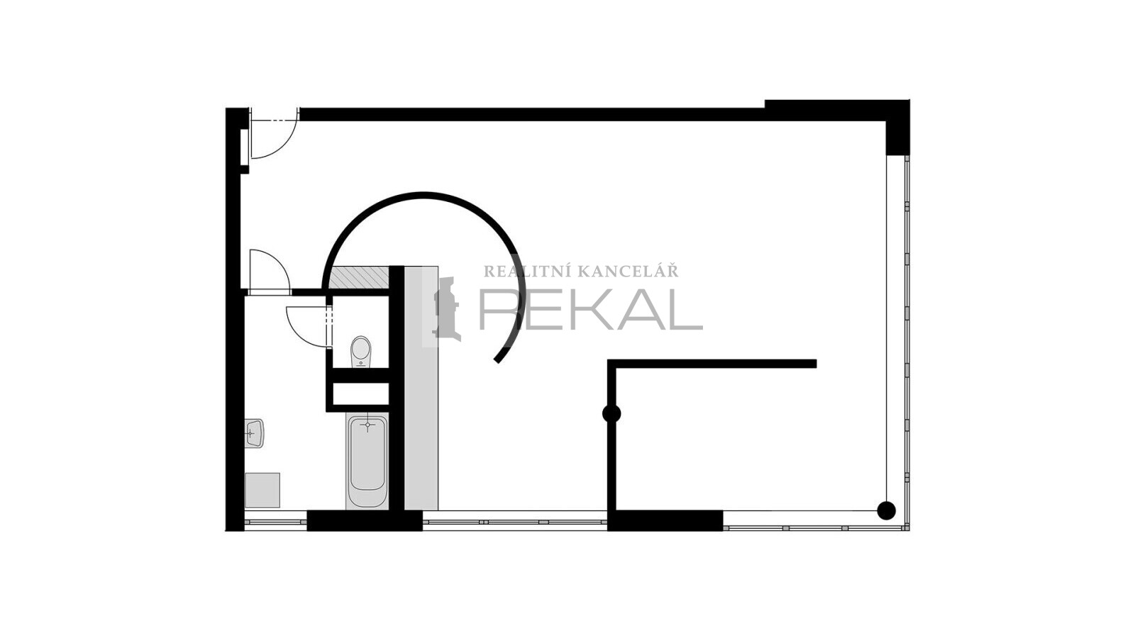 současná dispozice bytu