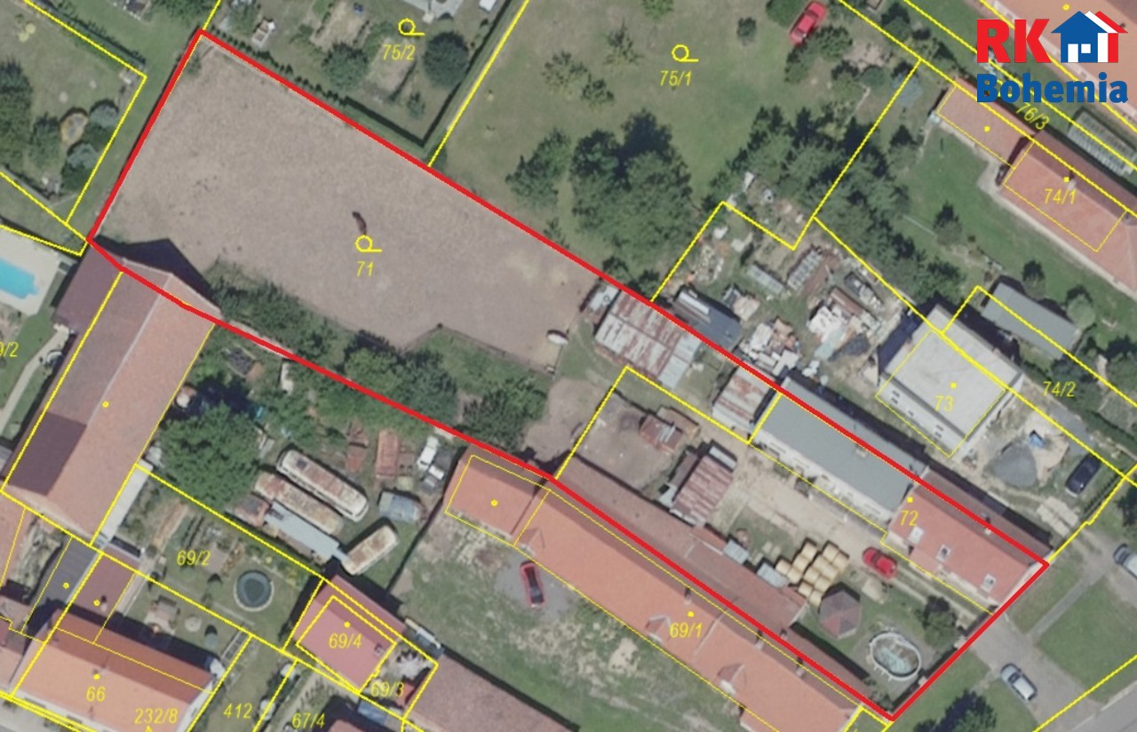 mapa pozemků