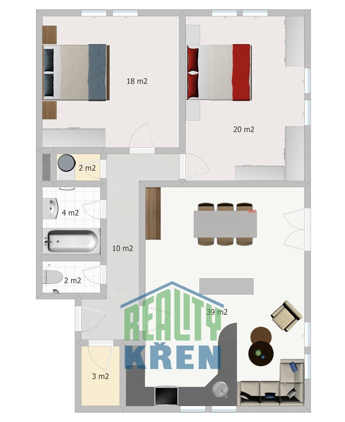 plánek s momentální dispozicí