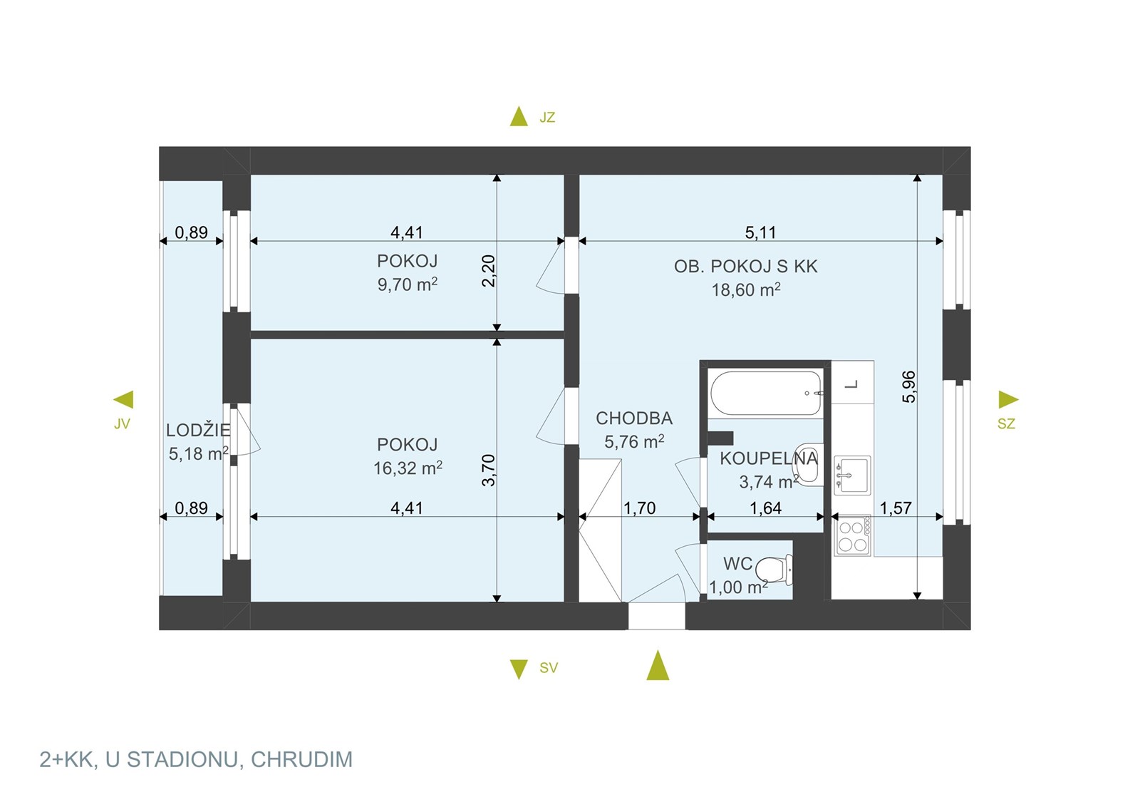 Pronájem bytu 3+kk Chrudim 16 000 Kč za měsíc, foto 3