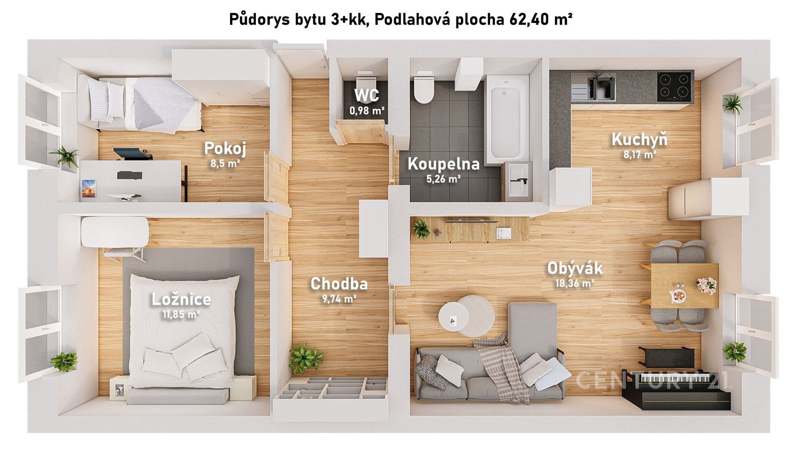 Půdorys bytu