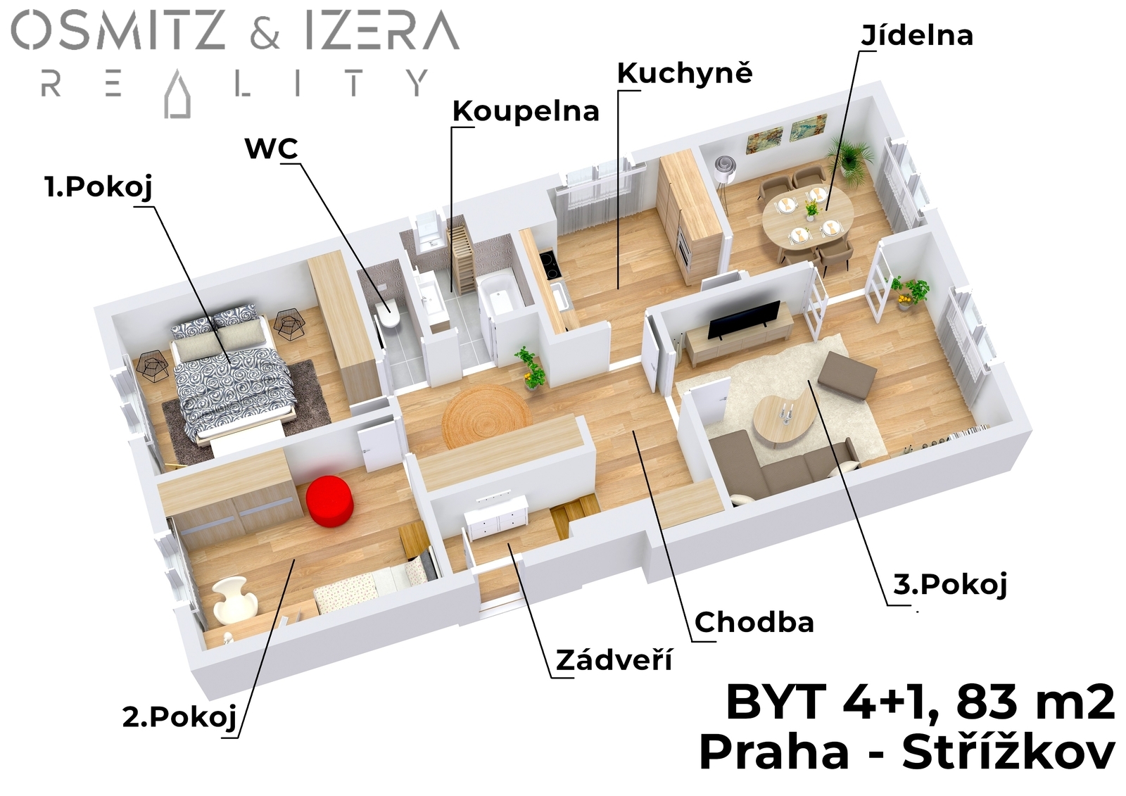 Byt 4+1 Praha Střížkov