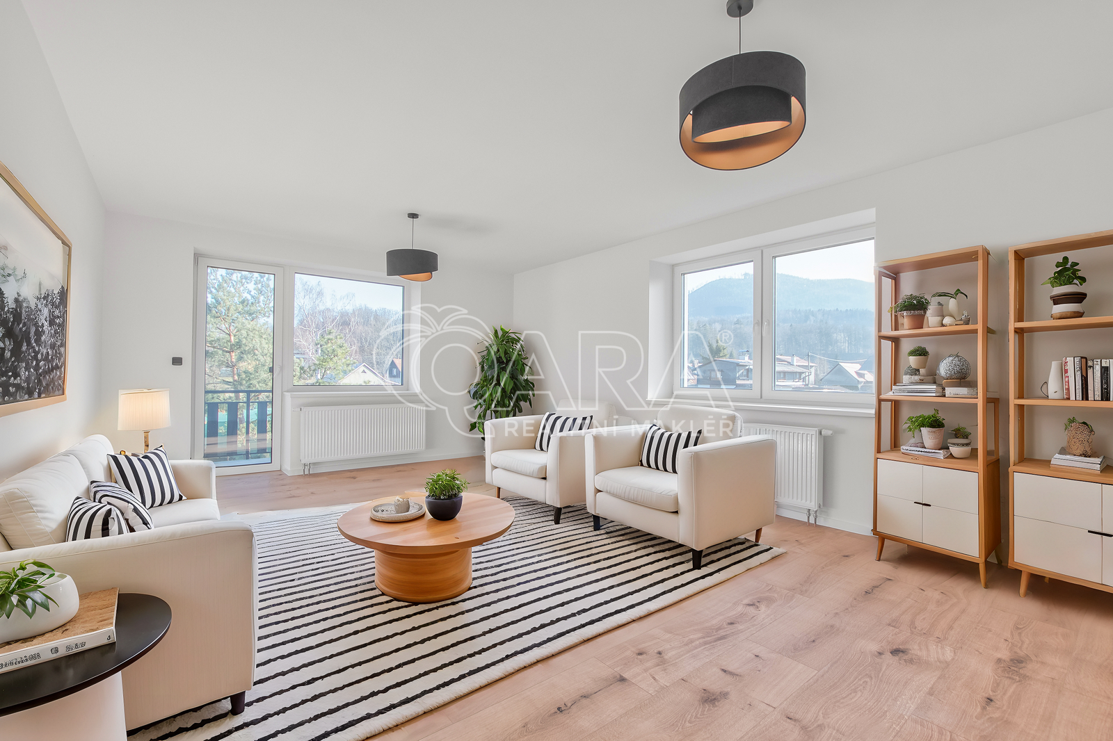 Virtuální staging obývacího pokoje