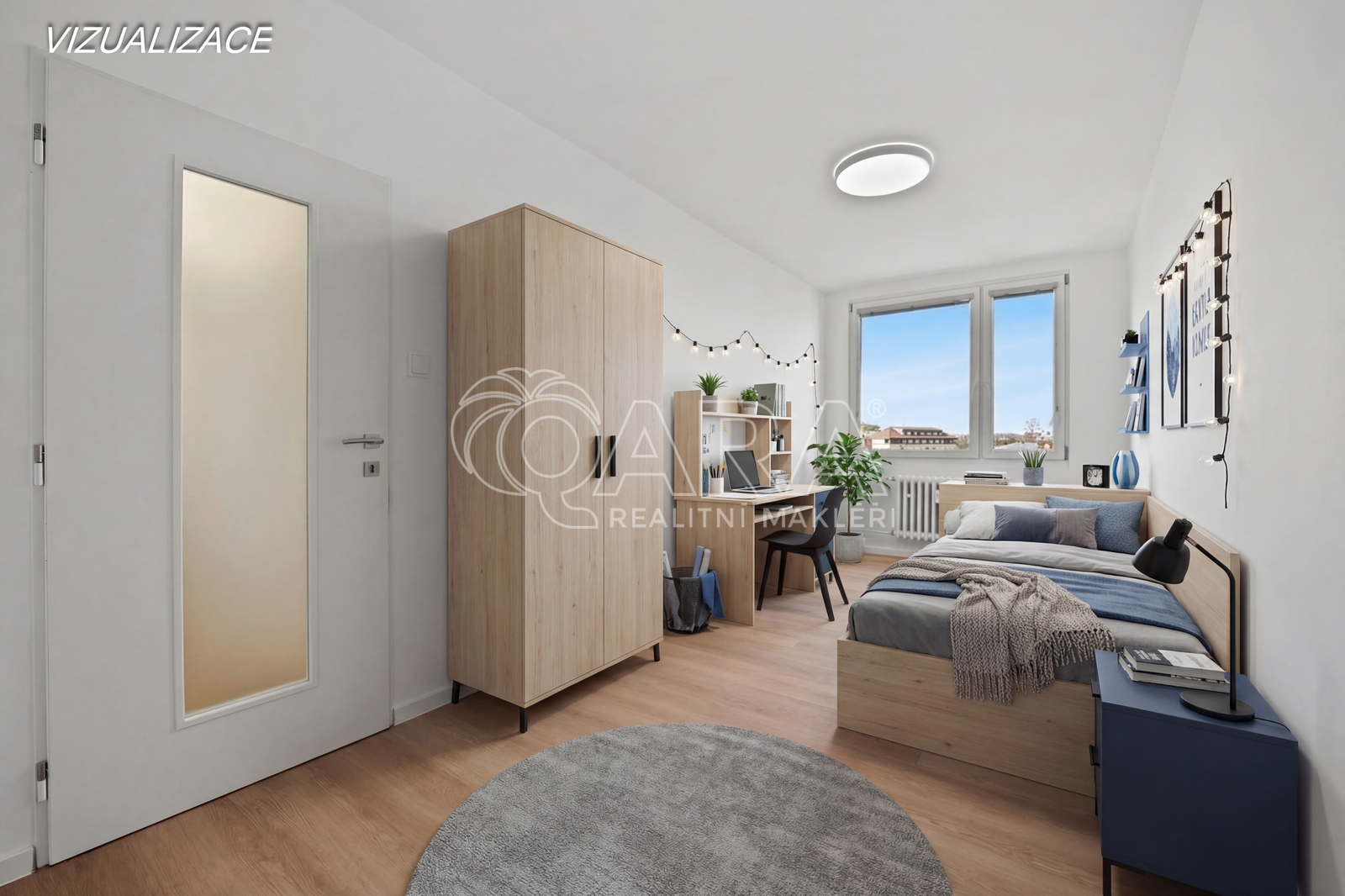 Pokoj 3 - vizualizace nábytku