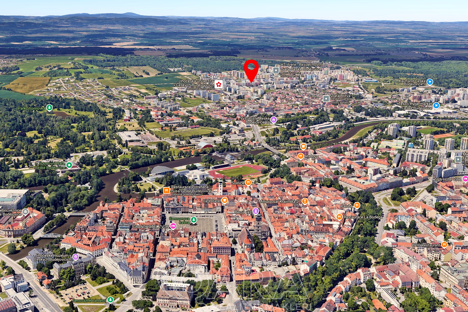 Mapa České Budějovice