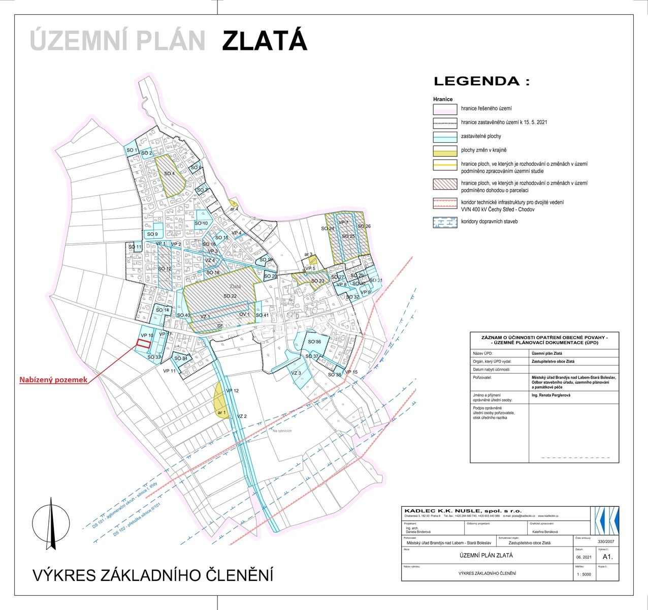 Územní plán Základní členěná