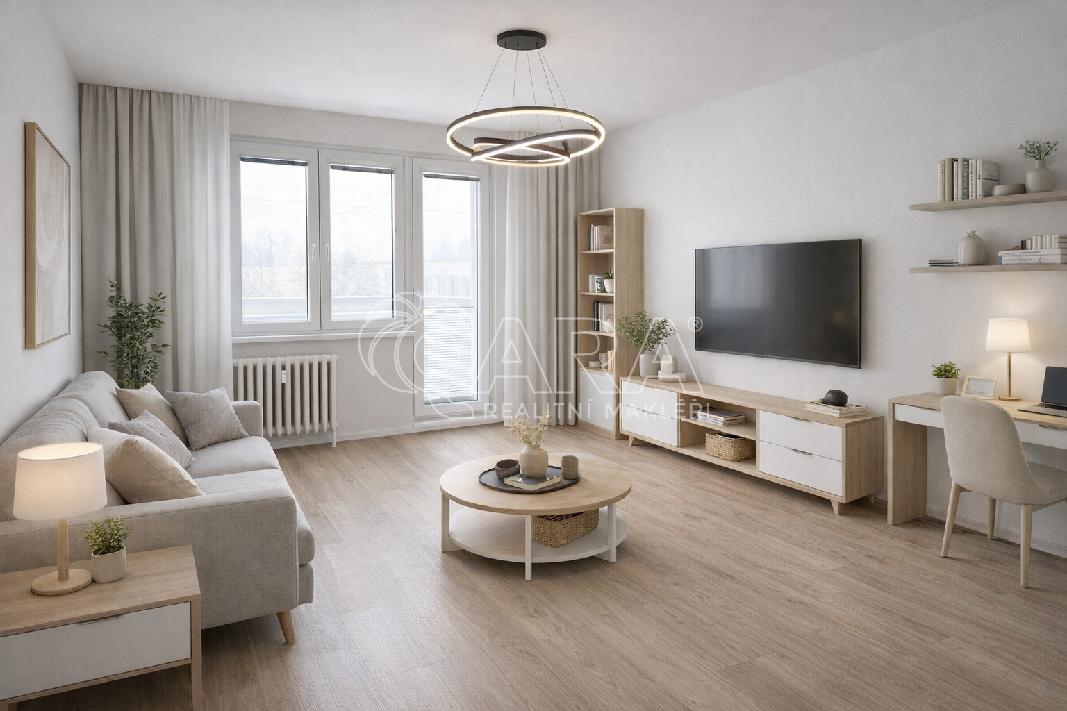 Vizualizace obývací pokoj